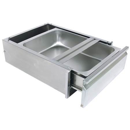 Stainless Steel Drawer Assembly W/Stainless Steel Pan 200lb 20x20x5